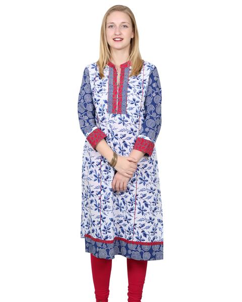 block print kurta