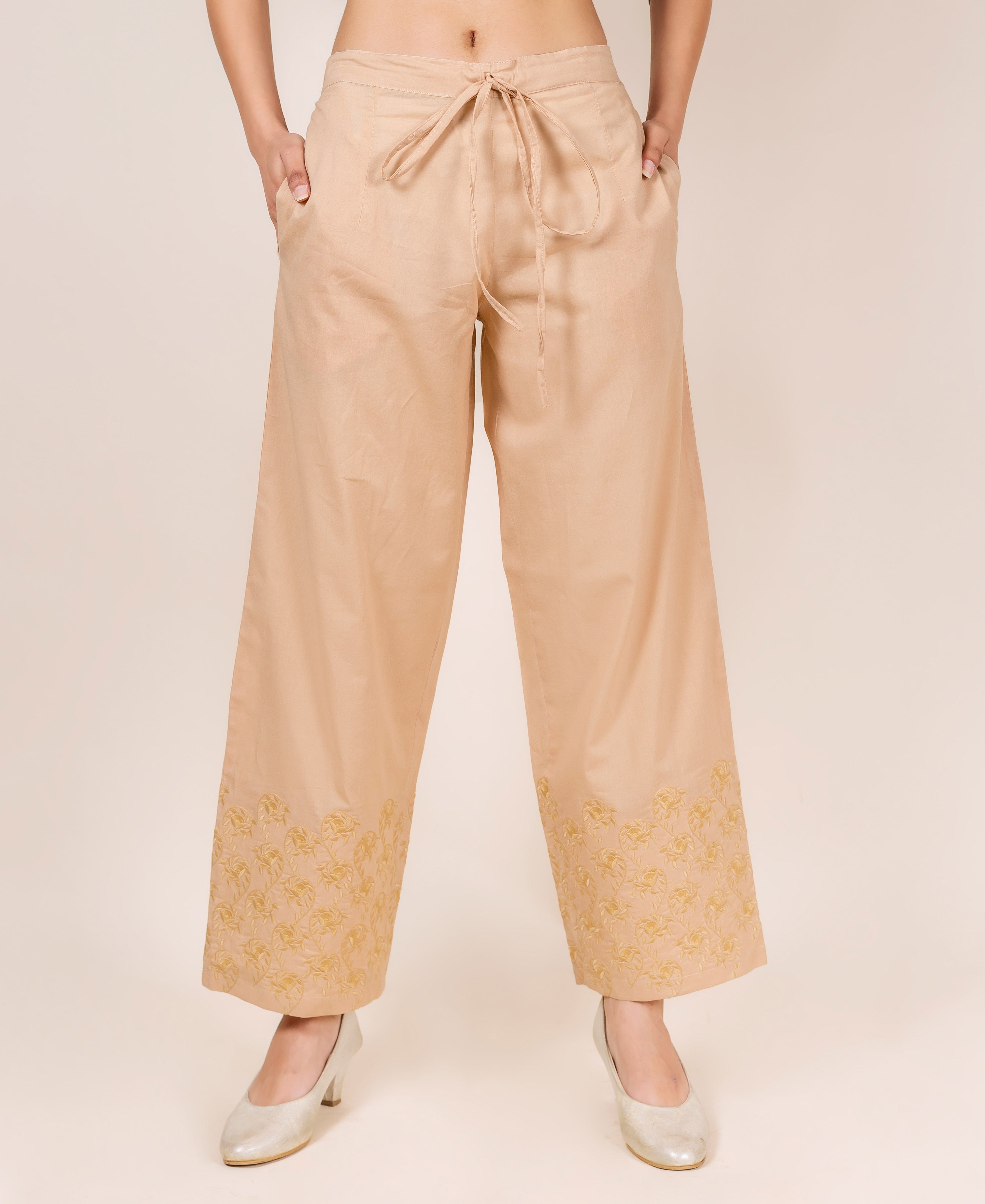Free Photo | Asian woman in white palazzo pants with design space casual  wear fashion full body