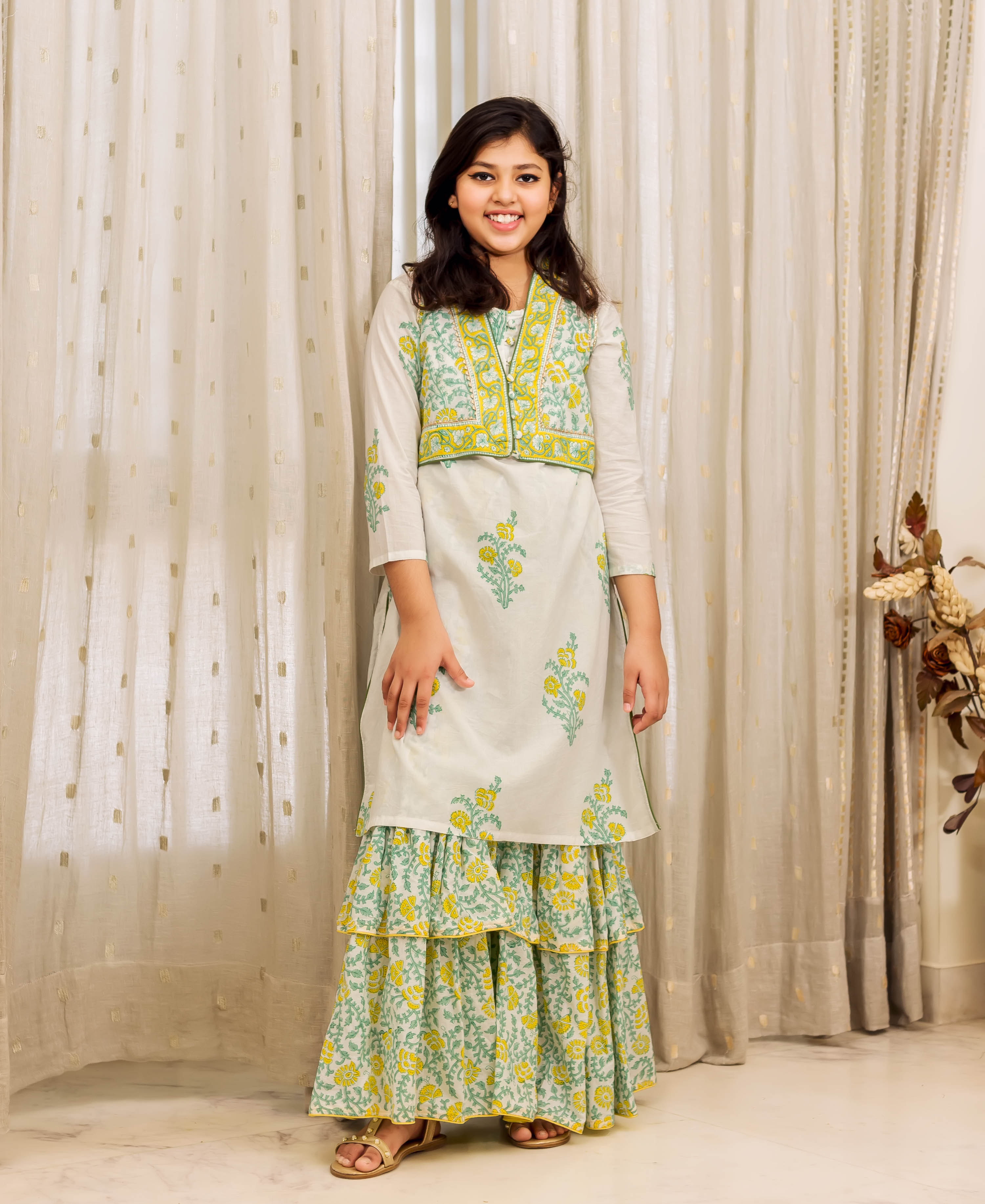 Indian Women Bandhej Rayon Long Kurta with Jacket Set Party Wear Fancy  Dress | eBay