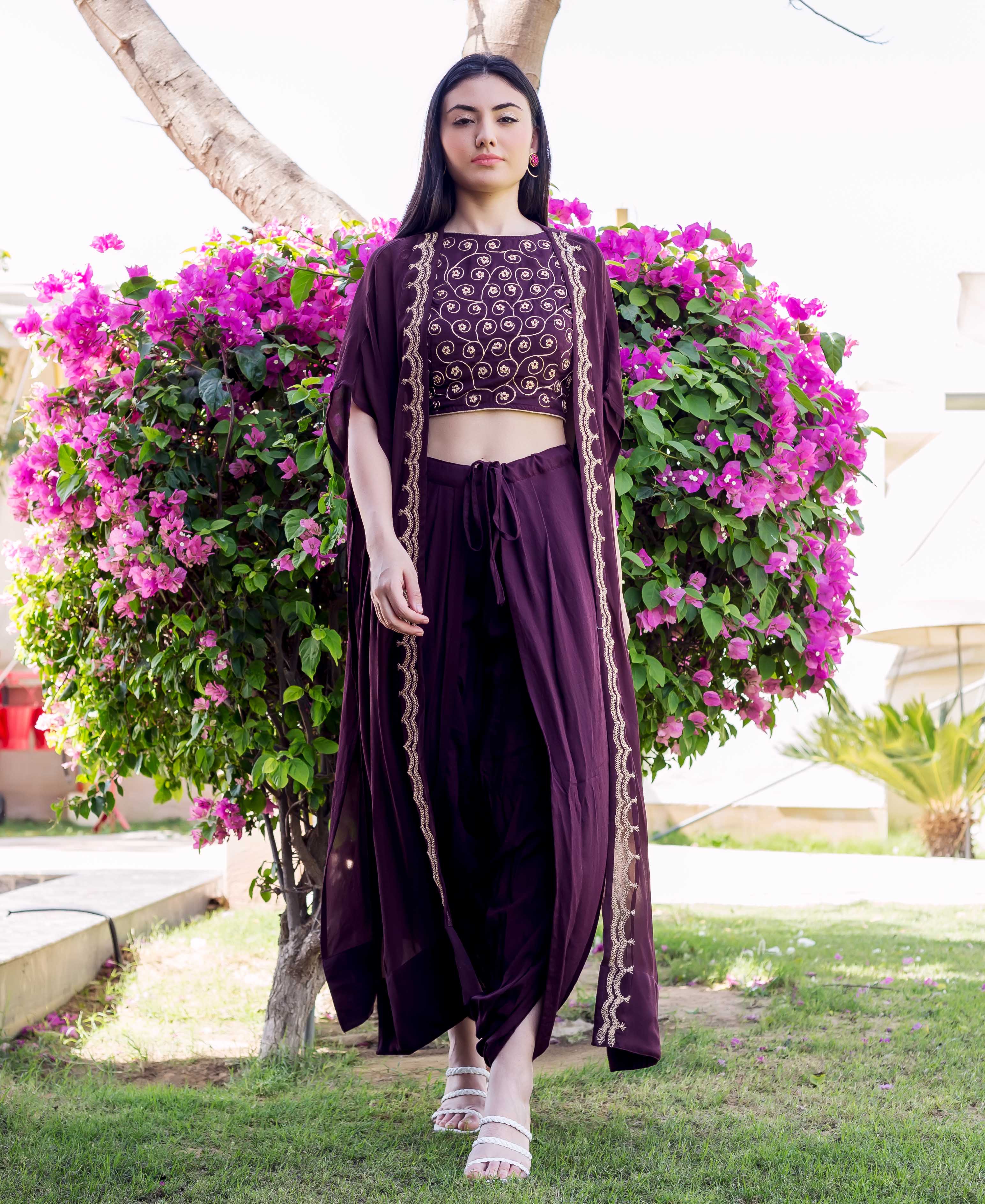 Dhoti kurti with clearance shrug